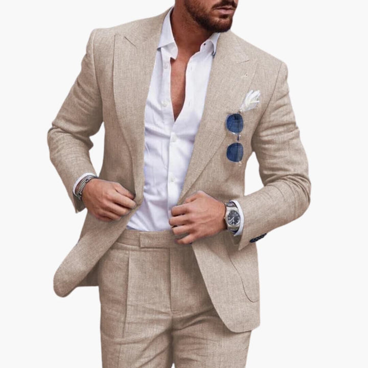 Two-Piece Tailored Suit for Men - Wedding Guest Attire