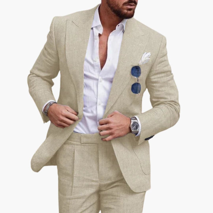 Two-Piece Tailored Suit for Men - Wedding Guest Attire