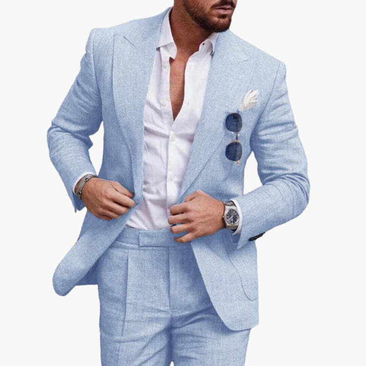 Two-Piece Tailored Suit for Men - Wedding Guest Attire