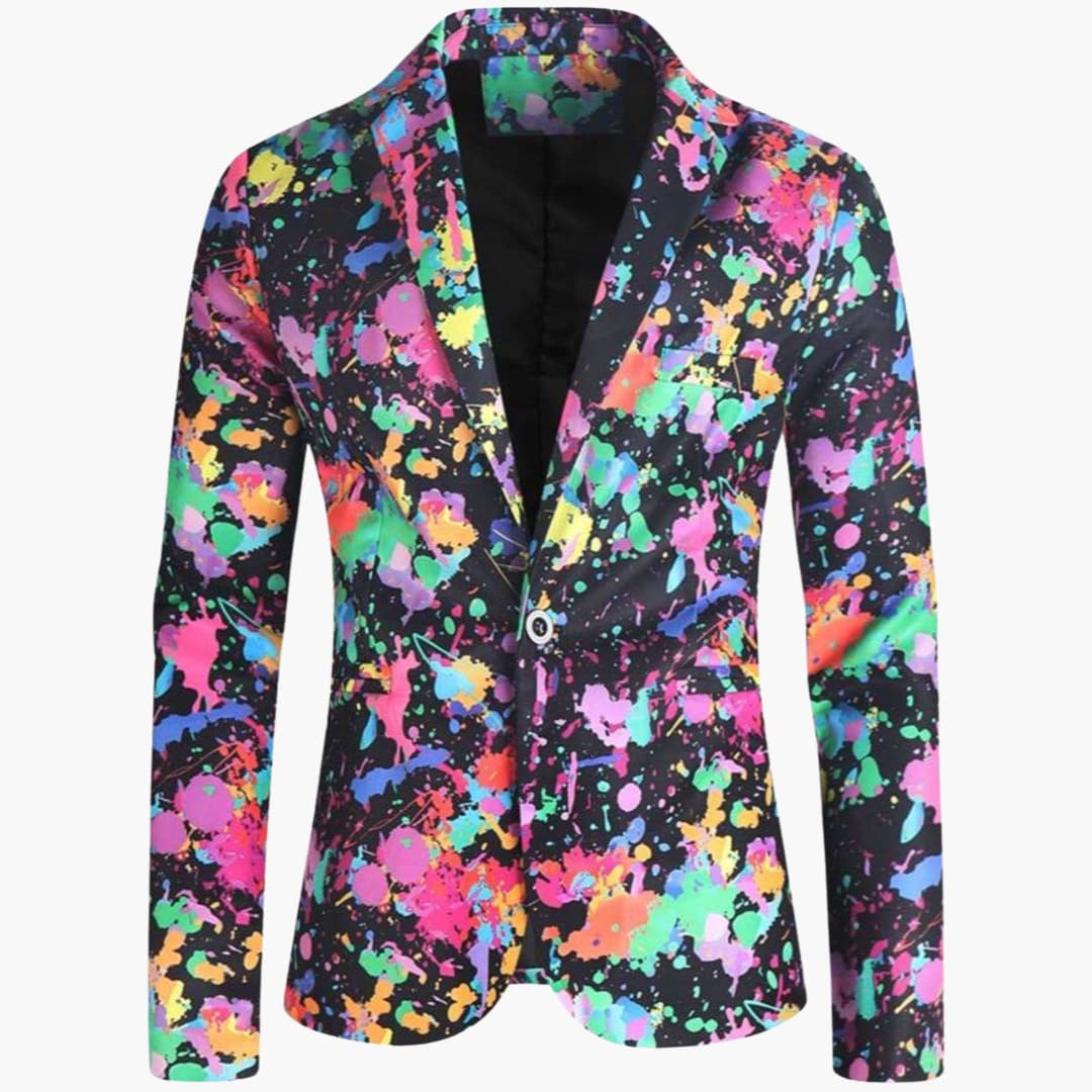 Multicoloured Slim Fit Suit - Wedding Guest Attire for Men