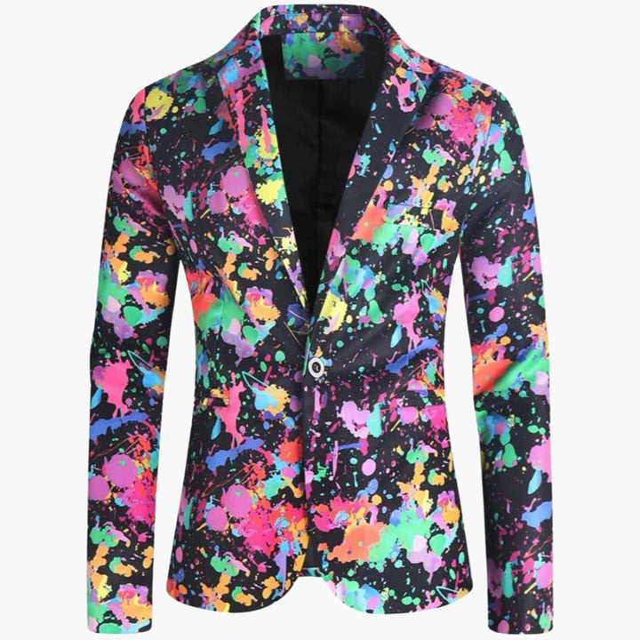 Multicoloured Slim Fit Suit - Wedding Guest Attire for Men