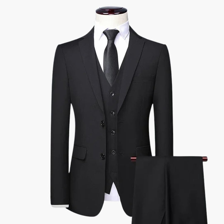 Slim Fit 3-Piece Suit for Men - Ideal Wedding Guest Attire