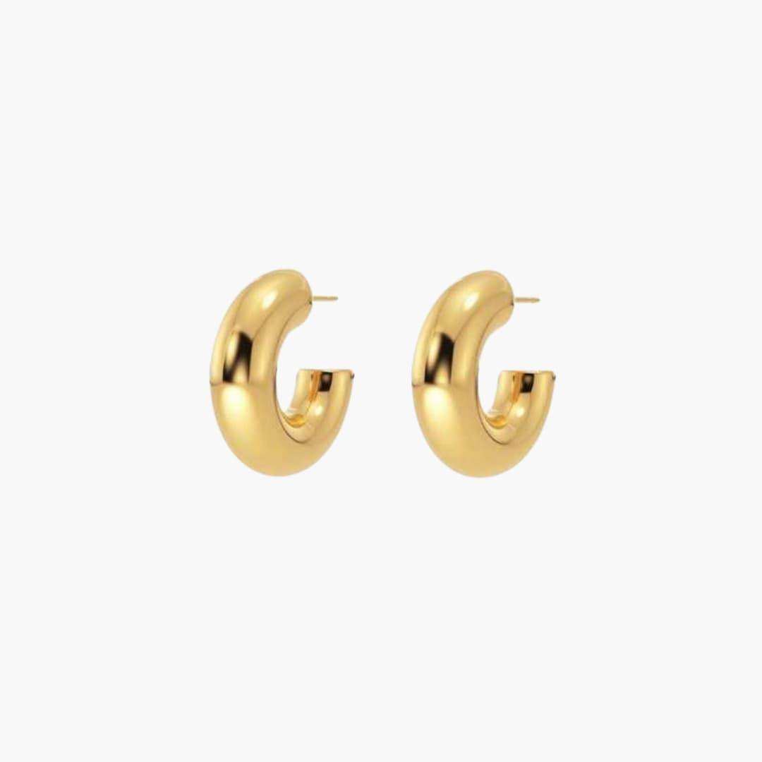 Bold Gold Chunky Hoops for Women - WardrobeVogue