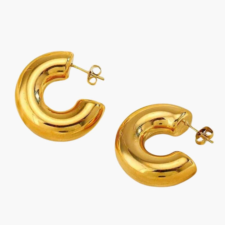 Bold Gold Chunky Hoops for Women - WardrobeVogue