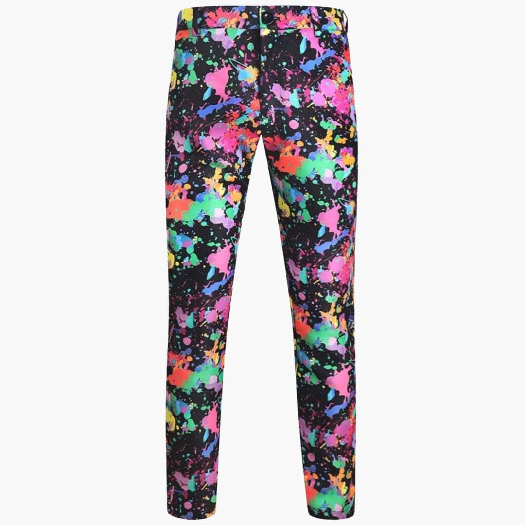 Multicoloured Slim Fit Suit - Wedding Guest Attire for Men