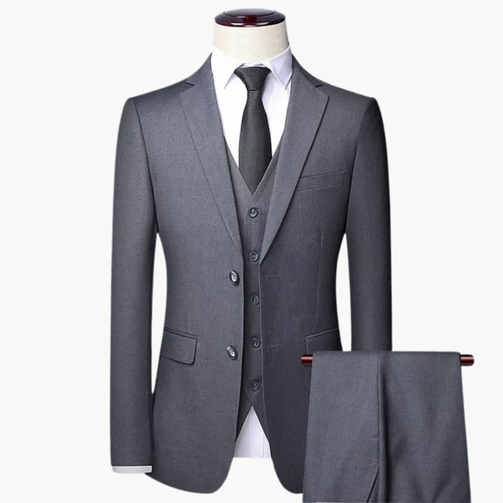 Slim Fit 3-Piece Suit for Men - Ideal Wedding Guest Attire
