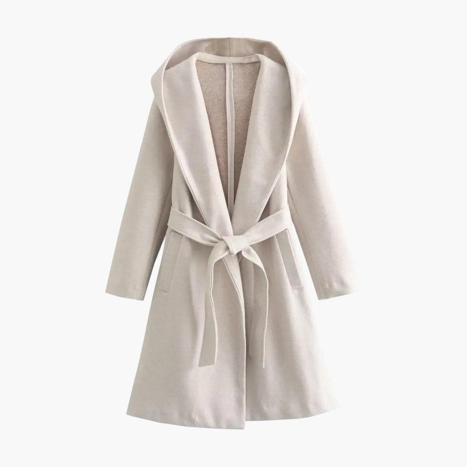 Classic Hooded Trench Coat for Women - WardrobeVogue