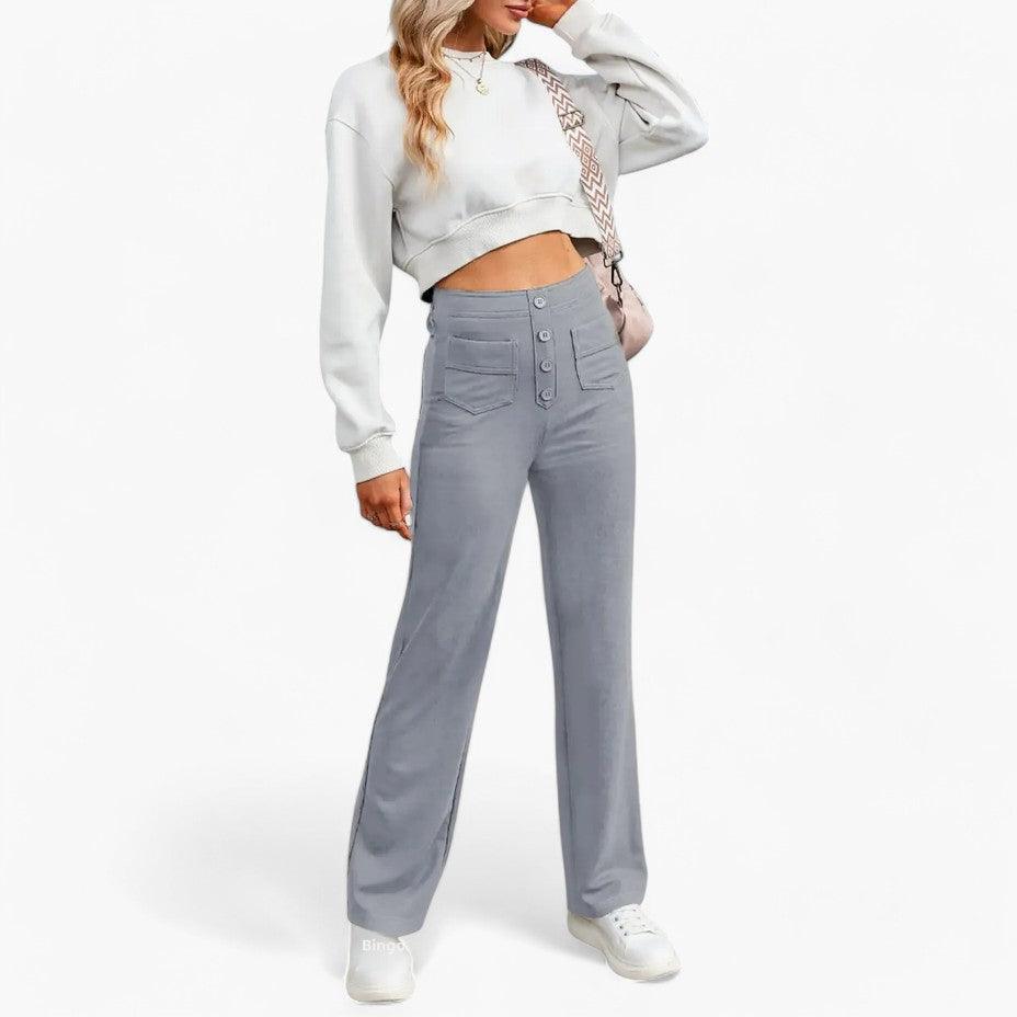 Comfortable and Shaping Elastic Pants for Women - WardrobeVogue