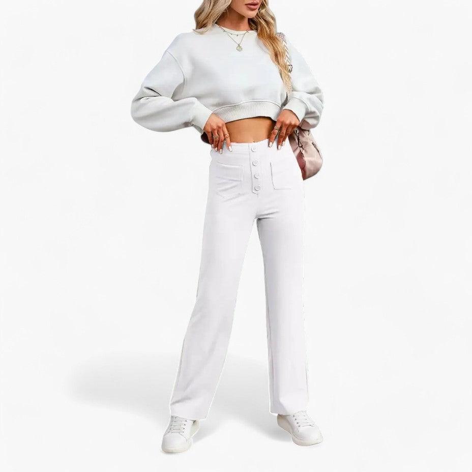 Comfortable and Shaping Elastic Pants for Women - WardrobeVogue